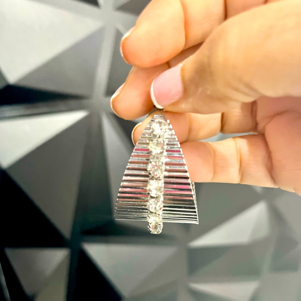 Chunky Hoop Crystal Row Earrings